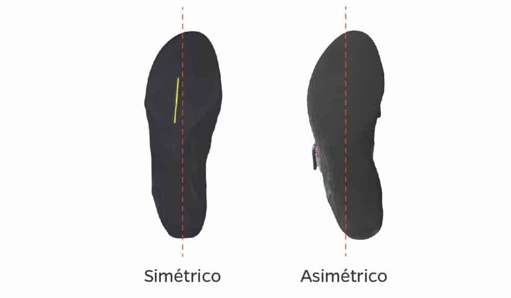 formas de zapatillas de escalada