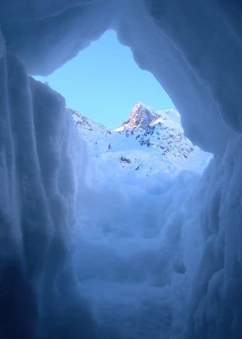 Vista desde el interior de una trinchera