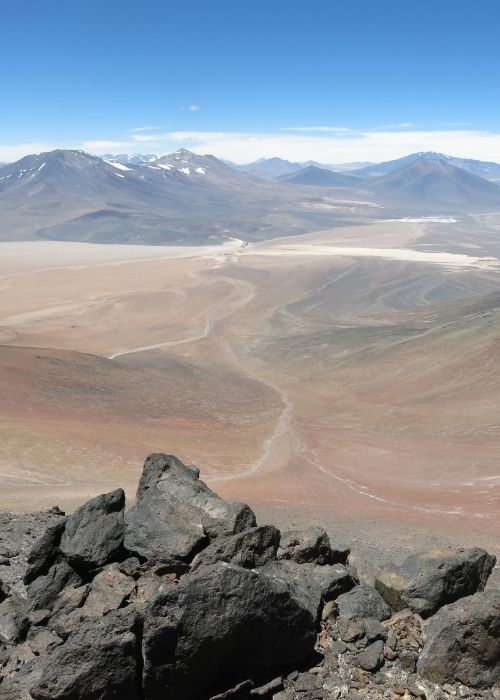 ascenso hacia cumbre del Barrancas Blanca