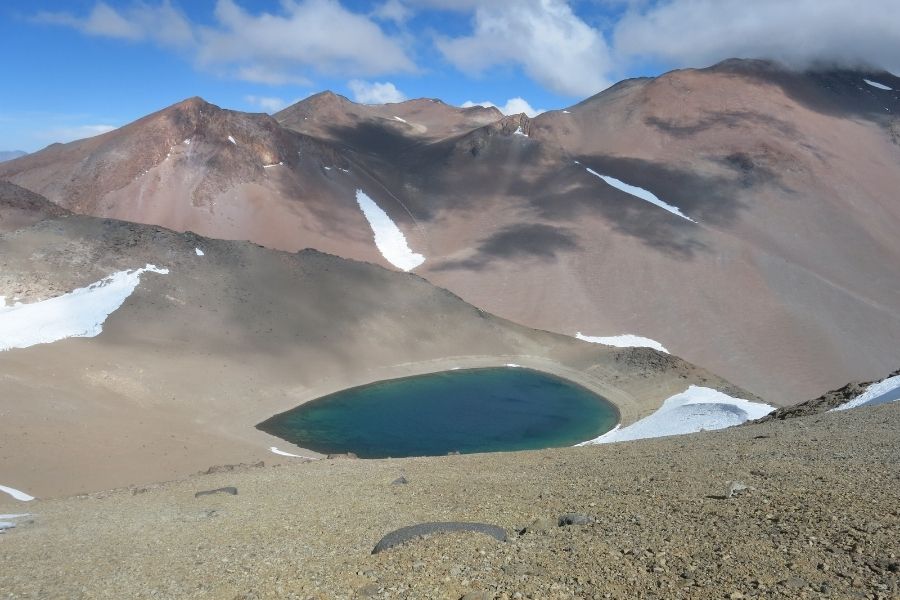 Laguna a casi 6.000 m de altitud