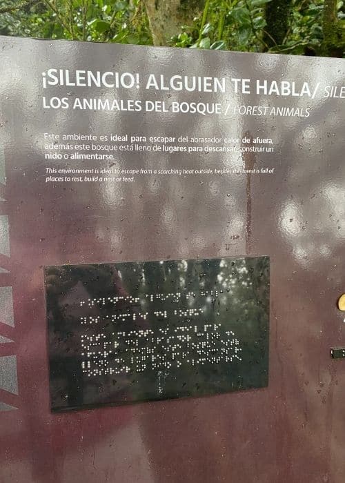 Parque Nacional lenguaje Braille